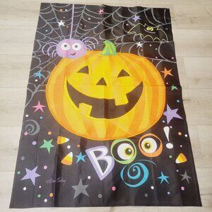 Eileen Toohey Halloween Pumpkin Spider Boo Candy Corn Yard Art Garden Flag Decor